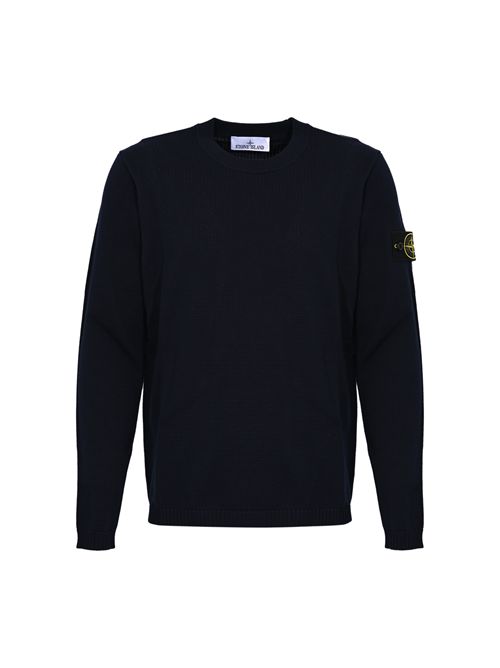 Maglione 5100023 in cotone biologico a punto micro Navy STONE ISLAND | 5100023S01B2V0020